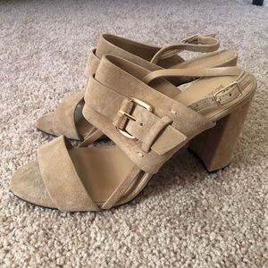 Tan Suede Heels *Never Worn*